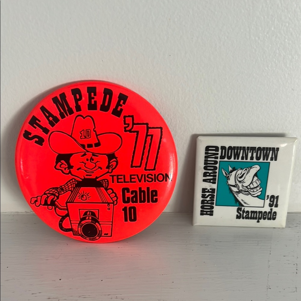 Calgary Stampede Vintage Stampede '77 and '91 Pins